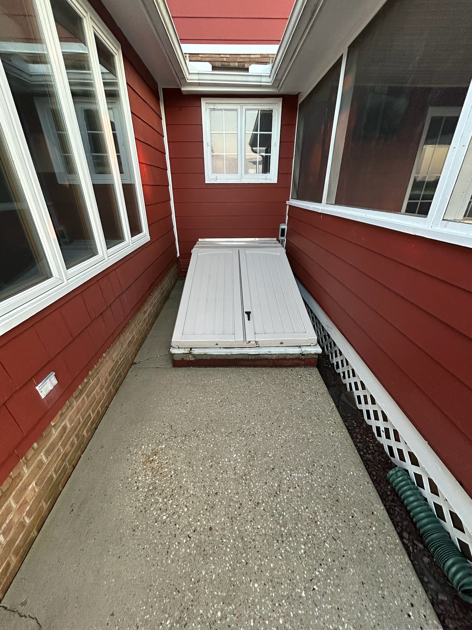 After patio cleanup and surface cleaning
